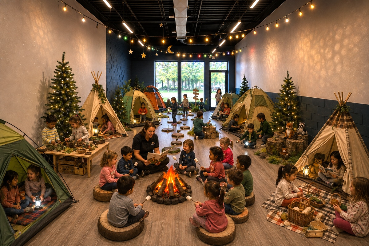 Centre de découvertes - Le grand camping intérieur.